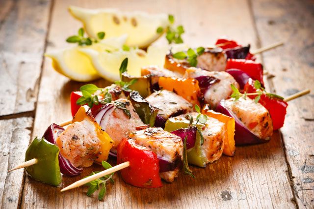 Grilované lososové špízy