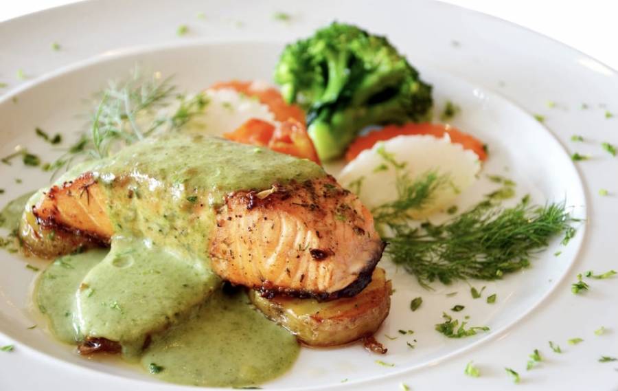 Losos s brokolicovou omáčkou