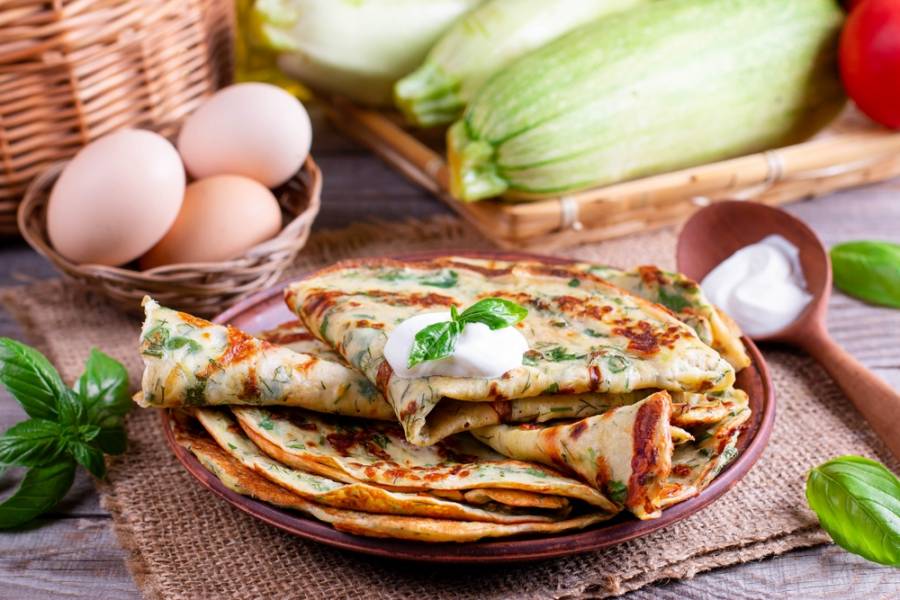 Cuketové palačinky se sýrem